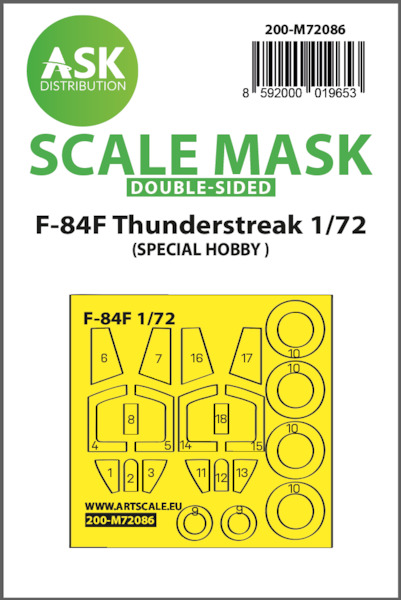 Masking Set F84F Thunderstreak (Special Hobby) Double Sided 200-M72086