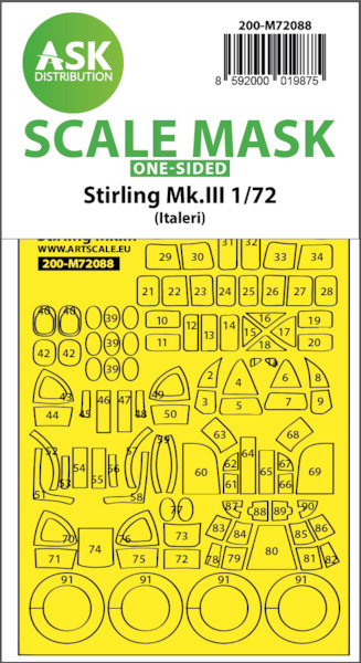 Masking Set Short Stirling MKIII (Italeri) Single Sided  200-M72088