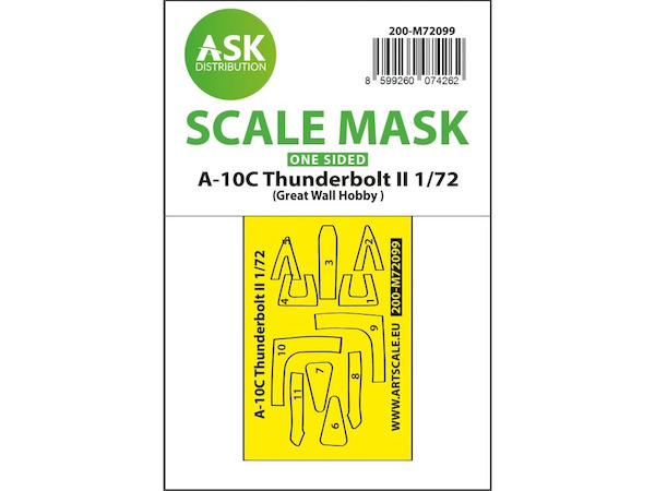 Masking Set A10C Thunderbolt (Great Wall Hobby) Single Sided  200-M72099
