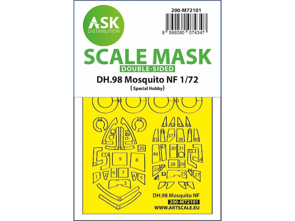 Masking Set DH98 Mosquito NF Double Sided (Special Hobby) 200-M72101