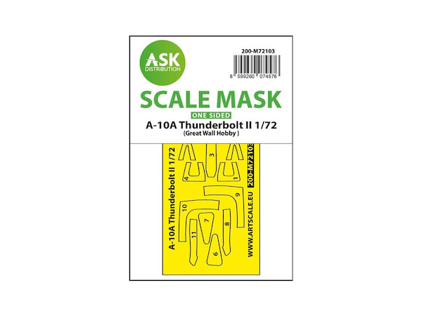 Masking Set A10A Thunderbolt (Great Wall Hobby) Single Sided  200-M72103