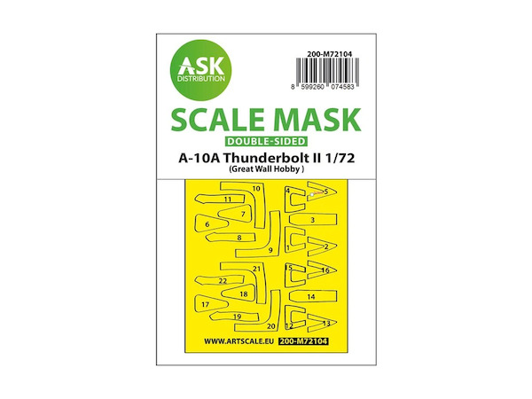 Masking Set A10A Thunderbolt (Great Wall Hobby) Double Sided  200-M72104