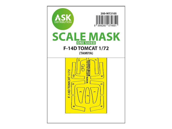 Masking Set F14D Tomcat  (Tamiya) Single Sided  200-M72105