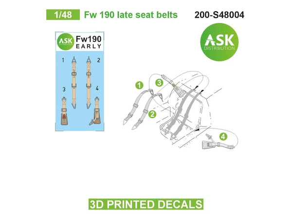 Focke Wulf FW190 Late Seat Belts 200-S48004