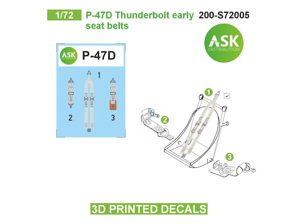 P47D Thunderbolt early Seat Belts  200-S72005