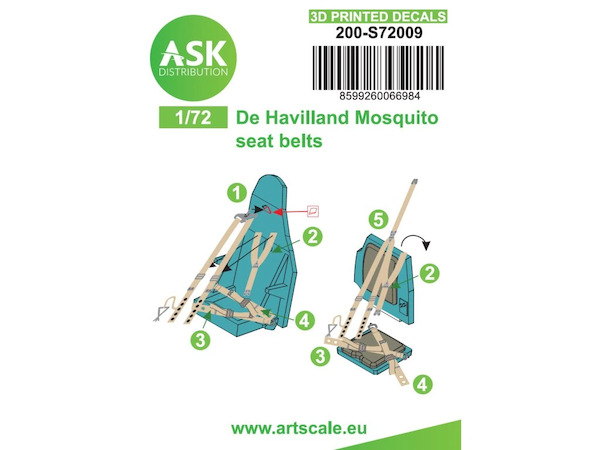 De Havilland Mosquito Seat Belts 200-S72009