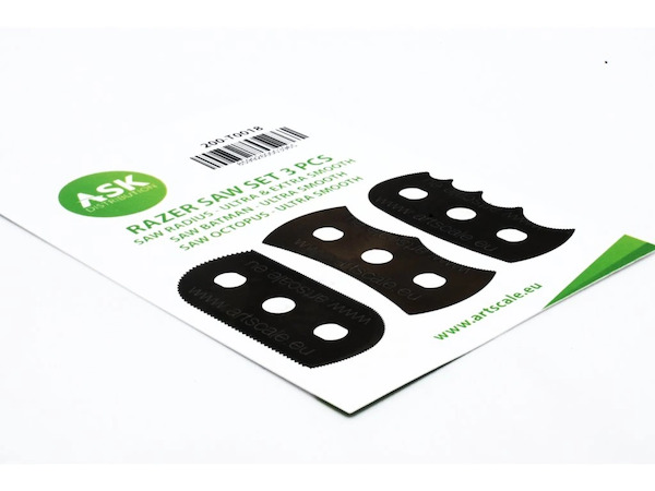 Razor blade Saw set with Radius Ultra smooth and extra smooth, Batman and Octopus necative curve   3 blades  200-T0018