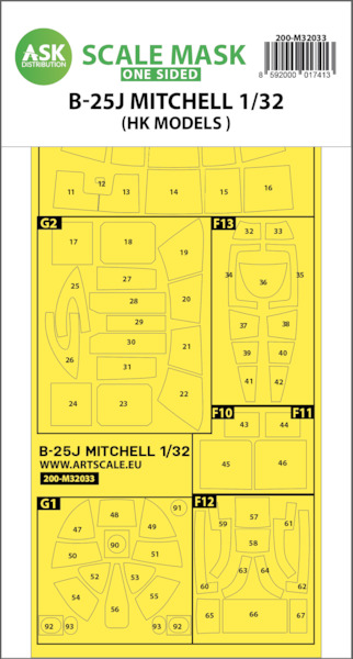 B25J Mitchell Masking set (HK models) One Sided m32033