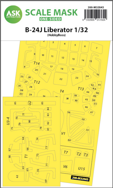 B24J Liberator Masking set (HobbyBoss) One Sided m32045