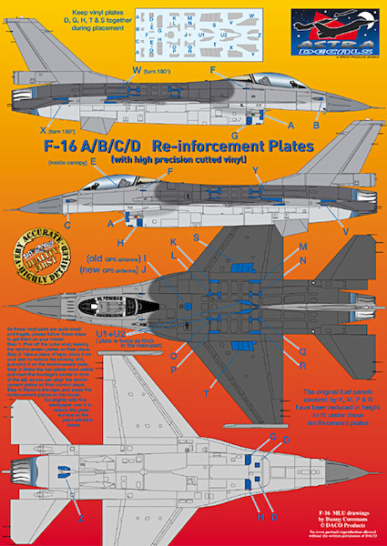 F16 A/B/C/D Re-inforcement plates  asd7222