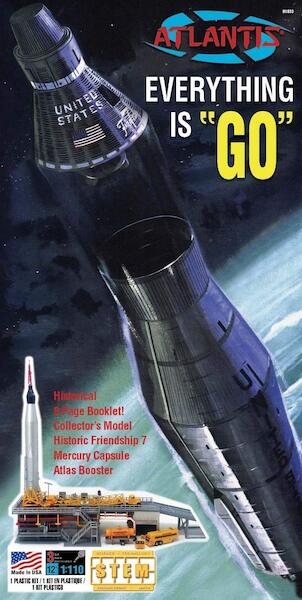 Mercury Friendship 7 capsule and Atlas booster "Everything is 'go' " H1833