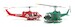 Huey Choppers, UH1B Firefigter and UH1B Gunship  (2 kits)  M1026