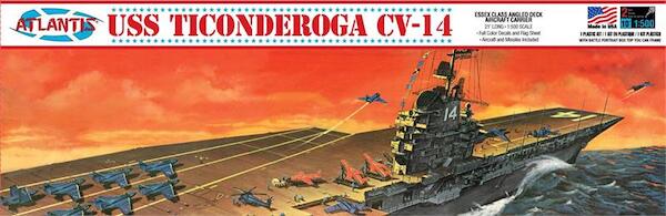 USS Ticonderoga CV14, Essex Class angled deck aircraft carrier  R611