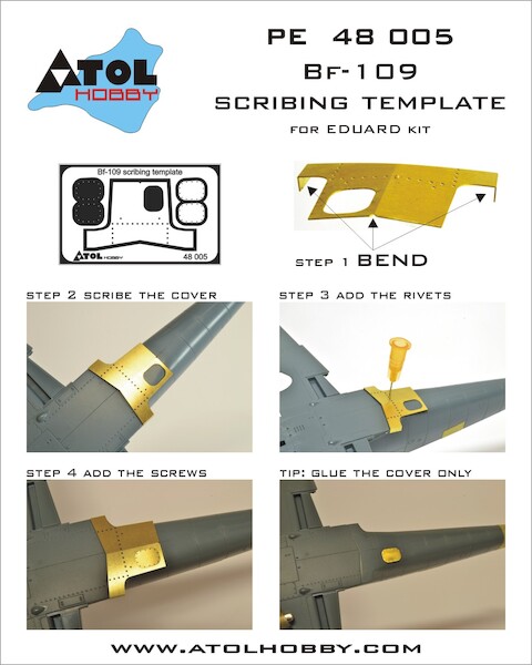 Messerschmitt Bf109 scribing template  PE48005