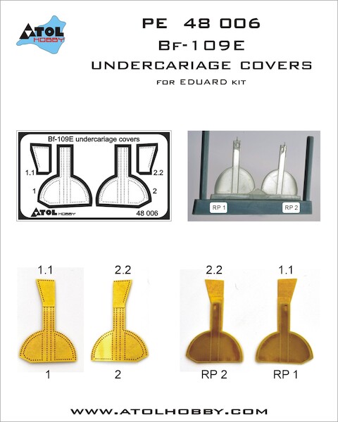 Messerschmitt Bf109 undercarriage covers  PE48006