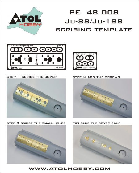 Junkers Ju-88/Ju-188 scribing-template  PE48008