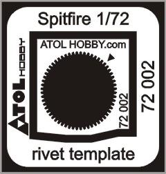 Spitfire Rivet template  PE72002