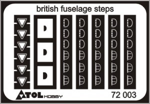 British Fuselage Steps  PE72003