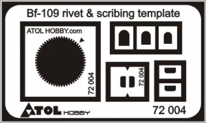 Messerschmitt Bf109 rivet and scribing template  PE72004