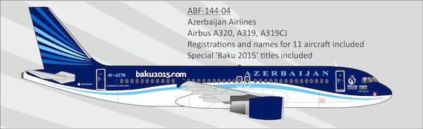 Airbus A319, A319CJ and A320 (Azerbaijan Airlines)  ABF144-04