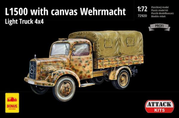 Mercedes L1500 Wehrmacht Light truck 4x4 with Canvas 72920