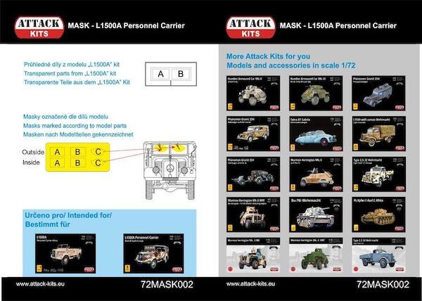 Mask for L1500 Personel carrier (ATTACK)  72MASK002