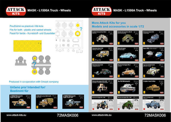 Mask for L1500A Light Truck Wheels (ATTACK)  72MASK006