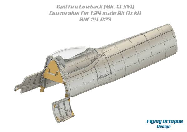 Spitfire Lowback (Mk IX - XVI) conversion for the new Airfix Spitfire Mk IXc buc24023