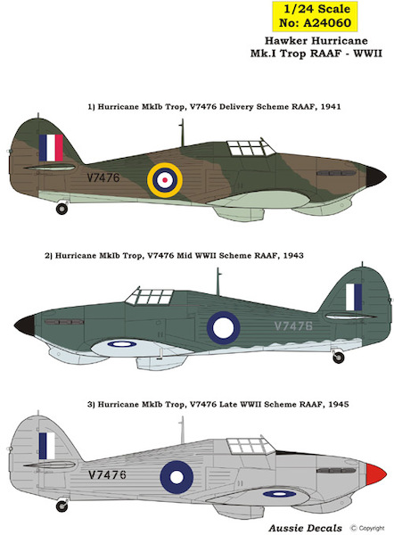 Hawker Hurricane Mk1 Trop (RAAF WW2) A24060