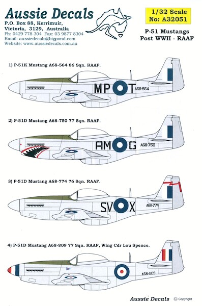 P51 Mustang (RAAF Post WW2)  A32051