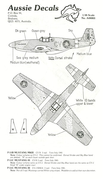 P51C/D Mustang (3sq RAAF) A48003