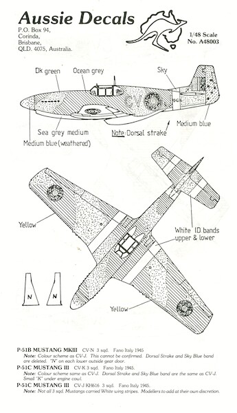 P51C/D Mustang (3sq RAAF)  A48003