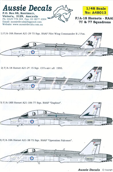 F18 Hornet (75sq and 77sq RAAF) A48013