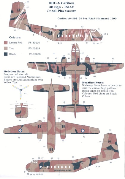 DHC4 Caribou (35/38sq RAAF) including 4 camo walkways A48027W