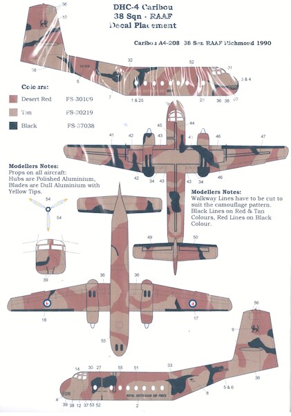 DHC4 Caribou (35/38sq RAAF) including 4 camo walkways  A48027W