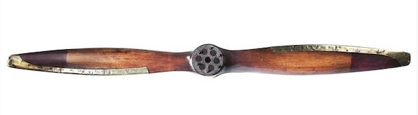Vintage Flight: metal clad vintage wooden Propeller, 186cm  AP158