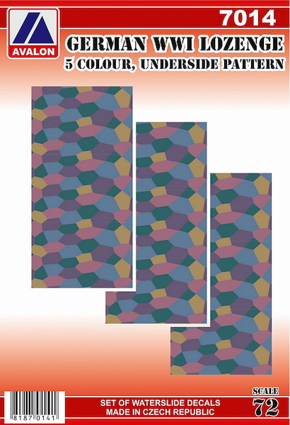 German WW1 Lozenge 5 colour pattern (Underside) including ribtapes  7014