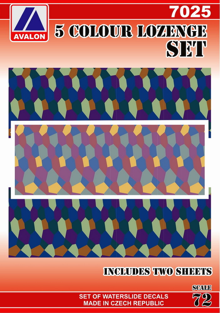 Avalon Decals 7025 5 colour lozenge Set (Including 2 sheet)