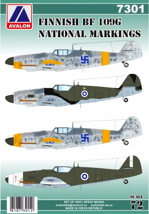 Set of Vinyl masks for Messerschmitt Bf 109G Finnish National markings 7301