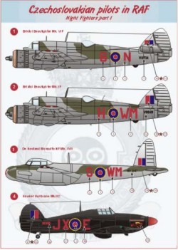 Czechoslovakian Pilots in RAF, Nightfighters 1 (Beau MKVIF, MK1F, Mosquito NFXVII, Hurricane MKIIc)  AV48002