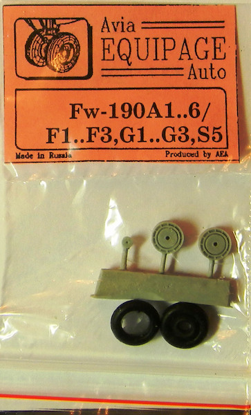 Focke Wulf FW190A1-6/F/G/S Resin wheels with rubber tires  EQG48025b