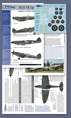 RCAF FR Spitfires, Canadians in Fighter Command prt 2 aod72009