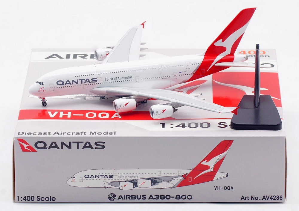 Aviation 400 AV4286 Airbus A380 Qantas VH-OQA detachable gear
