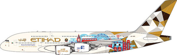 Airbus A380 Etihad Airways "Choose the United Kingdom" A6-APE detachable gear AV4294