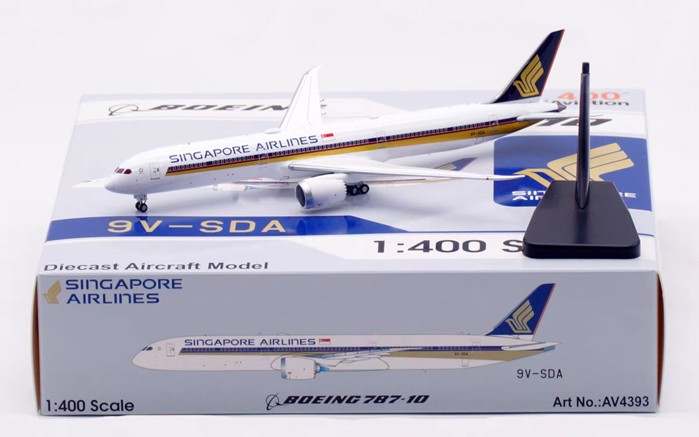 1/400 シンガポール航空 ボーイング 787-10 ダイキャスト Aviation 400 AV4393 Boeing 787-10 Dreamliner Singapore Airlines 9
