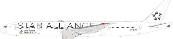 Boeing 777-300ER Singapore Airlines Star Alliance 9V-SWJ WB4020