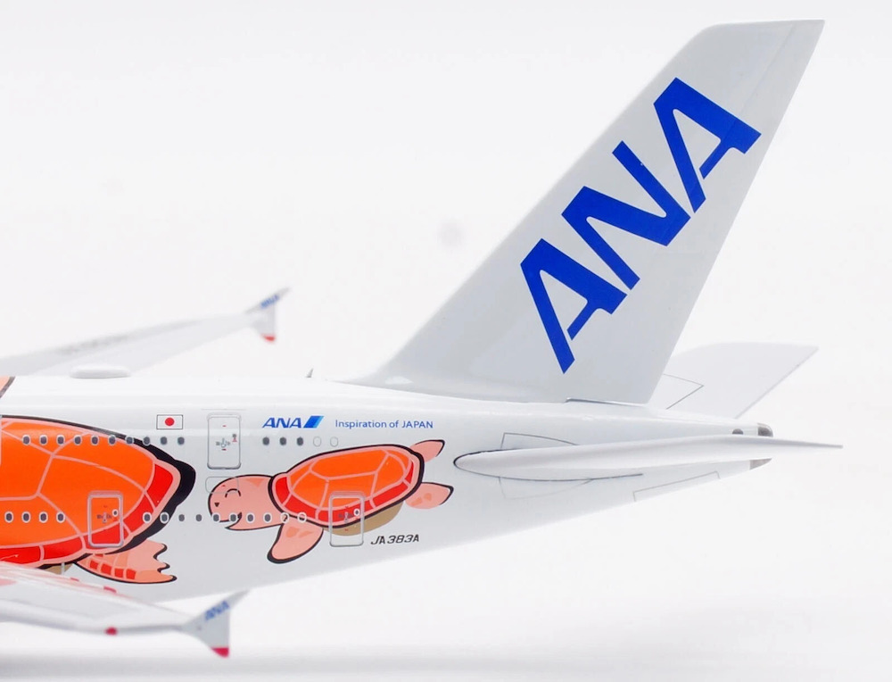 Aviation 1:400 ANA A380-800 JA383A 全日空 JC Wings ANA Airbus A380 JA383A “Flying Honu - Ka La Livery
