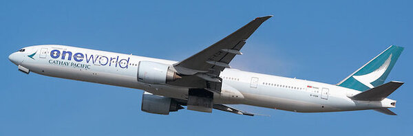Boeing 777-300ER Cathay Pacific "OneWorld Livery" B-KQM detachable gear WB4046