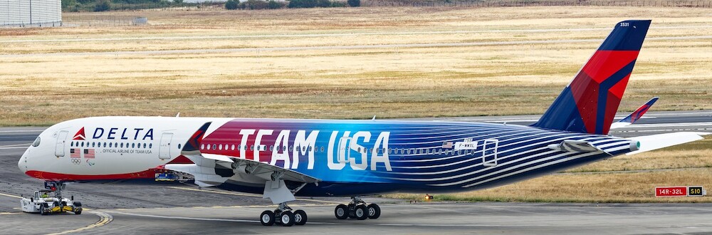 Aviation 400 WB4062 Airbus A350-900 Delta Air Lines Team USA N531