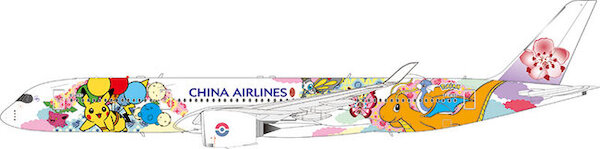 Airbus A350-941 China Airlines "Pikachu Jet CI2" B-18916 detachable gear  WB4074